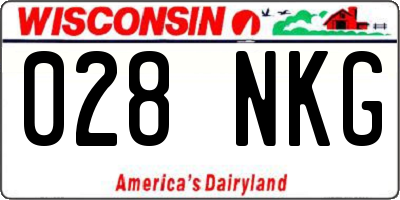 WI license plate 028NKG
