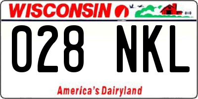 WI license plate 028NKL