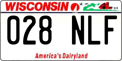 WI license plate 028NLF