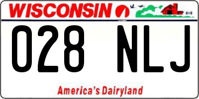 WI license plate 028NLJ