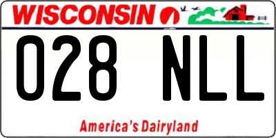 WI license plate 028NLL