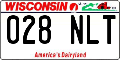 WI license plate 028NLT