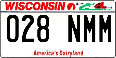 WI license plate 028NMM