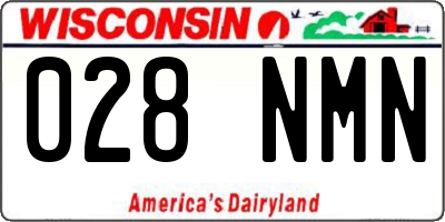 WI license plate 028NMN