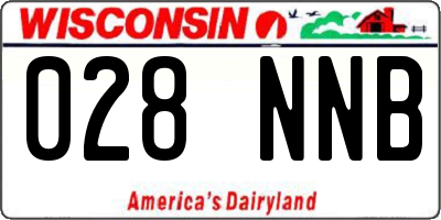 WI license plate 028NNB