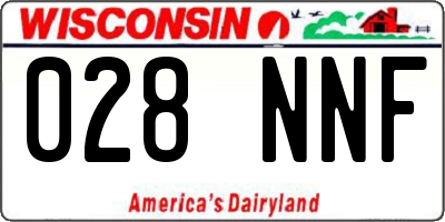 WI license plate 028NNF