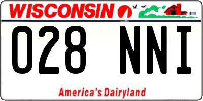 WI license plate 028NNI