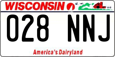 WI license plate 028NNJ