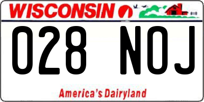 WI license plate 028NOJ