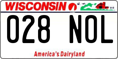 WI license plate 028NOL