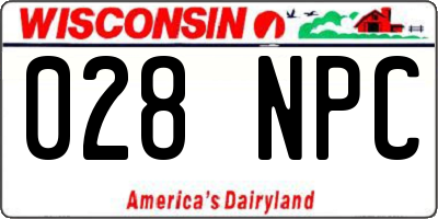 WI license plate 028NPC