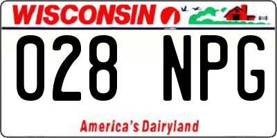 WI license plate 028NPG