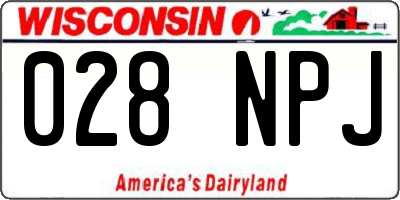 WI license plate 028NPJ
