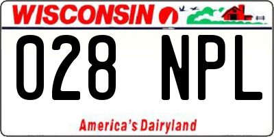 WI license plate 028NPL