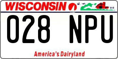 WI license plate 028NPU