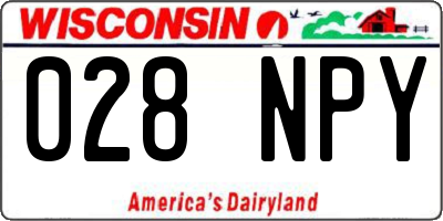 WI license plate 028NPY