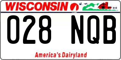 WI license plate 028NQB