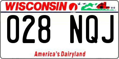 WI license plate 028NQJ