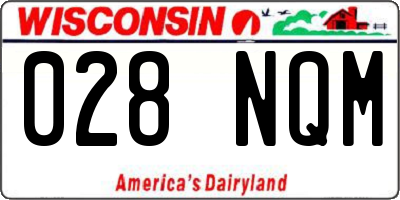 WI license plate 028NQM