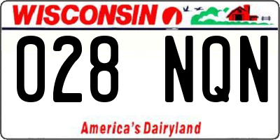 WI license plate 028NQN