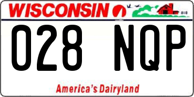 WI license plate 028NQP