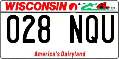 WI license plate 028NQU