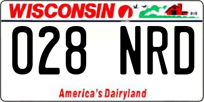 WI license plate 028NRD