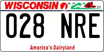 WI license plate 028NRE