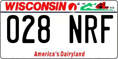 WI license plate 028NRF