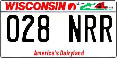 WI license plate 028NRR