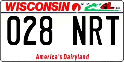 WI license plate 028NRT