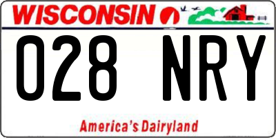 WI license plate 028NRY