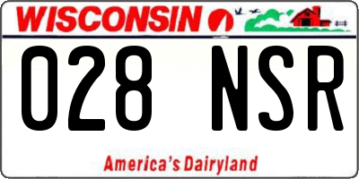 WI license plate 028NSR