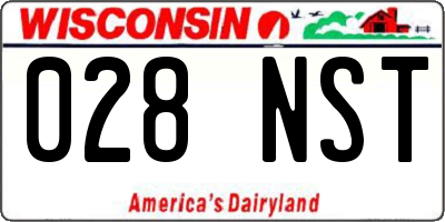 WI license plate 028NST