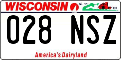 WI license plate 028NSZ