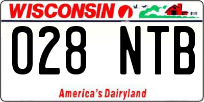 WI license plate 028NTB