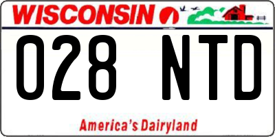 WI license plate 028NTD
