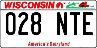 WI license plate 028NTE