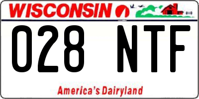 WI license plate 028NTF