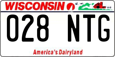 WI license plate 028NTG