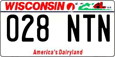WI license plate 028NTN
