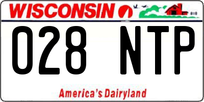 WI license plate 028NTP