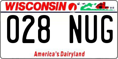 WI license plate 028NUG