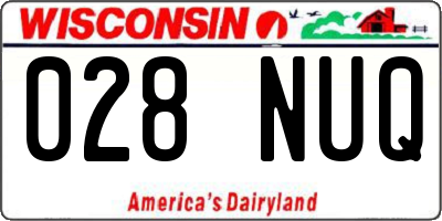 WI license plate 028NUQ