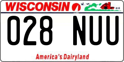 WI license plate 028NUU