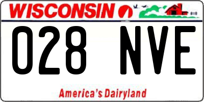 WI license plate 028NVE