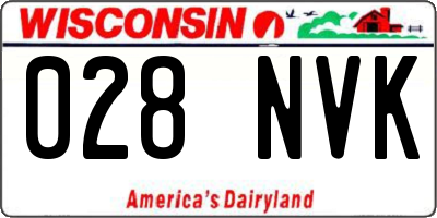 WI license plate 028NVK