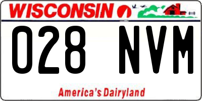 WI license plate 028NVM