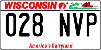 WI license plate 028NVP