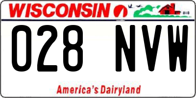 WI license plate 028NVW